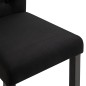 vidaXL Sillas de comedor 4 unidades de tela negra vidaXL Sillas de comedor 4 unidades de tela negra