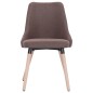 vidaXL Sillas de comedor 6 unidades tela marrón vidaXL Sillas de comedor 6 unidades tela marrón