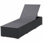vidaXL Tumbonas con cojines 2 uds ratán sintético negro vidaXL Tumbonas con cojines 2 uds ratán sintético negro
