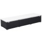 vidaXL Tumbonas con cojines 2 uds ratán sintético negro vidaXL Tumbonas con cojines 2 uds ratán sintético negro