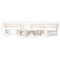 vidaXL Set de muebles de jardín de palets 4 piezas madera blanco vidaXL Set de muebles de jardín de palets 4 piezas madera blanco