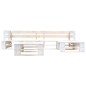 vidaXL Set de muebles de palés para jardín 4 piezas madera blanco vidaXL Set de muebles de palés para jardín 4 piezas madera blanco