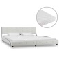 vidaXL Cama con colchón cuero sintético blanco 180x200 cm vidaXL Cama con colchón cuero sintético blanco 180x200 cm