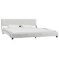 vidaXL Cama con colchón cuero sintético blanco 180x200 cm vidaXL Cama con colchón cuero sintético blanco 180x200 cm