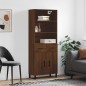 vidaXL Aparador alto madera contrachapada marrón roble 69,5x34x180 cm vidaXL Aparador alto madera contrachapada marrón roble 69,5x34x180 cm
