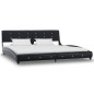 vidaXL Cama con colchón cuero sintético negro 180x200 cm vidaXL Cama con colchón cuero sintético negro 180x200 cm