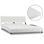 vidaXL Cama con colchón cuero sintético blanco 140x200 cm vidaXL Cama con colchón cuero sintético blanco 140x200 cm