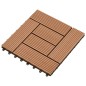 vidaXL Baldosas de porche de WPC 30x30 cm 2 m² marrón 22 unidades vidaXL Baldosas de porche de WPC 30x30 cm 2 m² marrón 22 unidades