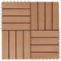 vidaXL Baldosas de porche de WPC 30x30 cm 2 m² color teca 22 unidades