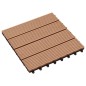 vidaXL Baldosas de porche de WPC 30x30 cm 2 m² color teca 22 unidades