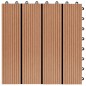vidaXL Baldosas de porche de WPC 30x30 cm 2 m² color teca 22 unidades