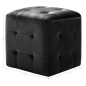 vidaXL Puf 2 unidades terciopelo negro 30x30x30 cm vidaXL Puf 2 unidades terciopelo negro 30x30x30 cm