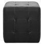vidaXL Puf 2 unidades cuero sintético negro 30x30x30 cm vidaXL Puf 2 unidades cuero sintético negro 30x30x30 cm