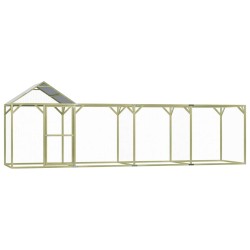 vidaXL Gallinero de madera de pino impregnada 6x1,5x2 m