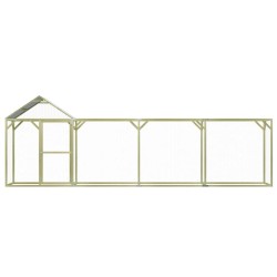 vidaXL Gallinero de madera de pino impregnada 6x1,5x2 m