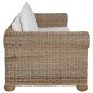 vidaXL Conjunto de sofás 2 piezas con cojines ratán natural vidaXL Conjunto de sofás 2 piezas con cojines ratán natural