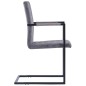 vidaXL Sillas voladizas de comedor 4 uds cuero sintético gris oscuro vidaXL Sillas voladizas de comedor 4 uds cuero sintético gris oscuro