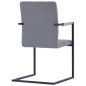 vidaXL Sillas voladizas de comedor 4 uds cuero sintético gris oscuro vidaXL Sillas voladizas de comedor 4 uds cuero sintético gris oscuro