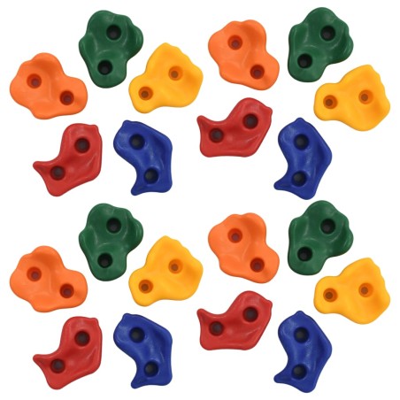 vidaXL Presas de escalada 20 unidades PE multicolor