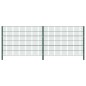vidaXL Panel de valla con postes de hierro verde 3,4x1,2 m vidaXL Panel de valla con postes de hierro verde 3,4x1,2 m