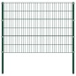 vidaXL Panel de valla con postes de hierro verde 3,4x1,2 m vidaXL Panel de valla con postes de hierro verde 3,4x1,2 m