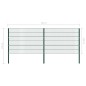 vidaXL Panel de valla con postes de hierro verde 3,4x1,2 m vidaXL Panel de valla con postes de hierro verde 3,4x1,2 m