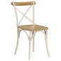 vidaXL Sillas con respaldo cruzado 4 uds madera maciza de mango blanco vidaXL Sillas con respaldo cruzado 4 uds madera maciza de mango blanco