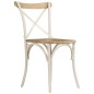 vidaXL Sillas con respaldo cruzado 4 uds madera maciza de mango blanco vidaXL Sillas con respaldo cruzado 4 uds madera maciza de mango blanco