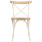 vidaXL Sillas con respaldo cruzado 4 uds madera maciza de mango blanco vidaXL Sillas con respaldo cruzado 4 uds madera maciza de mango blanco