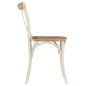 vidaXL Sillas con respaldo cruzado 4 uds madera maciza de mango blanco vidaXL Sillas con respaldo cruzado 4 uds madera maciza de mango blanco