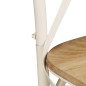 vidaXL Sillas con respaldo cruzado 4 uds madera maciza de mango blanco vidaXL Sillas con respaldo cruzado 4 uds madera maciza de mango blanco