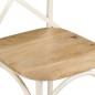vidaXL Sillas con respaldo cruzado 4 uds madera maciza de mango blanco vidaXL Sillas con respaldo cruzado 4 uds madera maciza de mango blanco