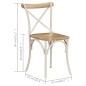 vidaXL Sillas con respaldo cruzado 4 uds madera maciza de mango blanco vidaXL Sillas con respaldo cruzado 4 uds madera maciza de mango blanco