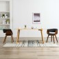 vidaXL Sillas de comedor 2 unidades madera curvada y tela gris vidaXL Sillas de comedor 2 unidades madera curvada y tela gris