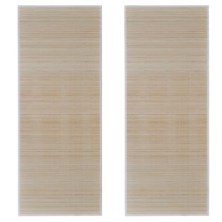 vidaXL Alfombras rectangulares de bambú natural 2 unidades 120x180 cm