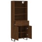 vidaXL Aparador alto madera contrachapada marrón roble 69,5x34x180 cm vidaXL Aparador alto madera contrachapada marrón roble 69,5x34x180 cm