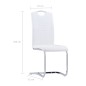 vidaXL Sillas voladizas de comedor 6 unidades cuero sintético blanco vidaXL Sillas voladizas de comedor 6 unidades cuero sintético blanco