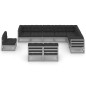 vidaXL Set de muebles de jardín 10 pzas con cojines madera pino gris vidaXL Set de muebles de jardín 10 pzas con cojines madera pino gris