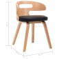 vidaXL Sillas de comedor 4 uds madera curvada cuero sintético negro vidaXL Sillas de comedor 4 uds madera curvada cuero sintético negro