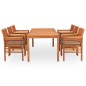 vidaXL Set comedor de jardín 7 pzas y cojines madera maciza de acacia vidaXL Set comedor de jardín 7 pzas y cojines madera maciza de acacia