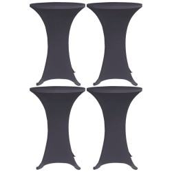 vidaXL Funda elástica para mesa 4 unidades 80 cm gris antracita