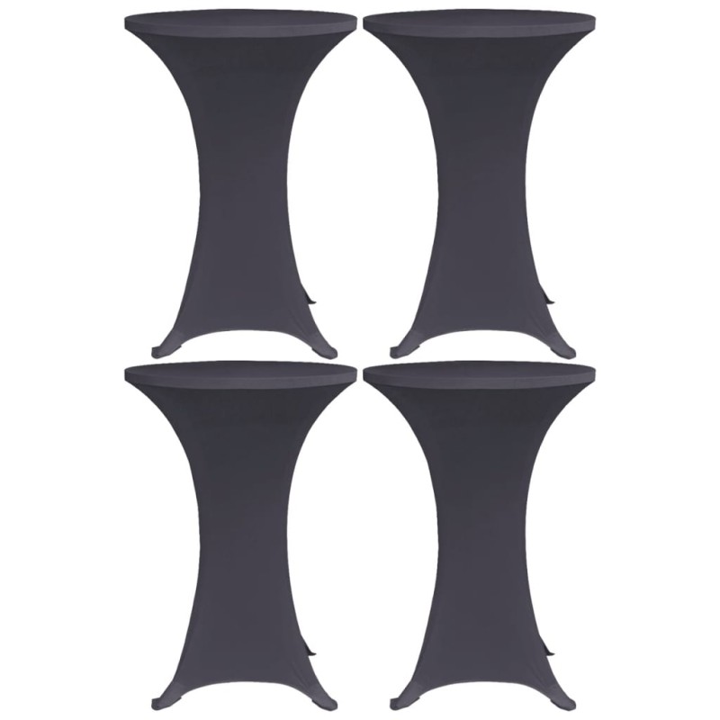 vidaXL Funda elástica para mesa 4 unidades 80 cm gris antracita vidaXL Funda elástica para mesa 4 unidades 80 cm gris antracita
