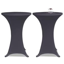 vidaXL Funda elástica para mesa 4 unidades 80 cm gris antracita