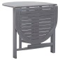 vidaXL Juego de comedor de jardín 5 pzas madera maciza de acacia gris