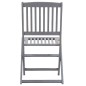 vidaXL Juego de comedor de jardín 5 pzas madera maciza de acacia gris