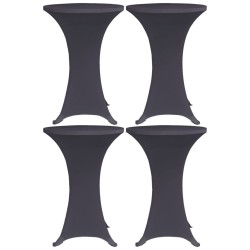 vidaXL Funda elástica para mesa 4 unidades 60 cm gris antracita