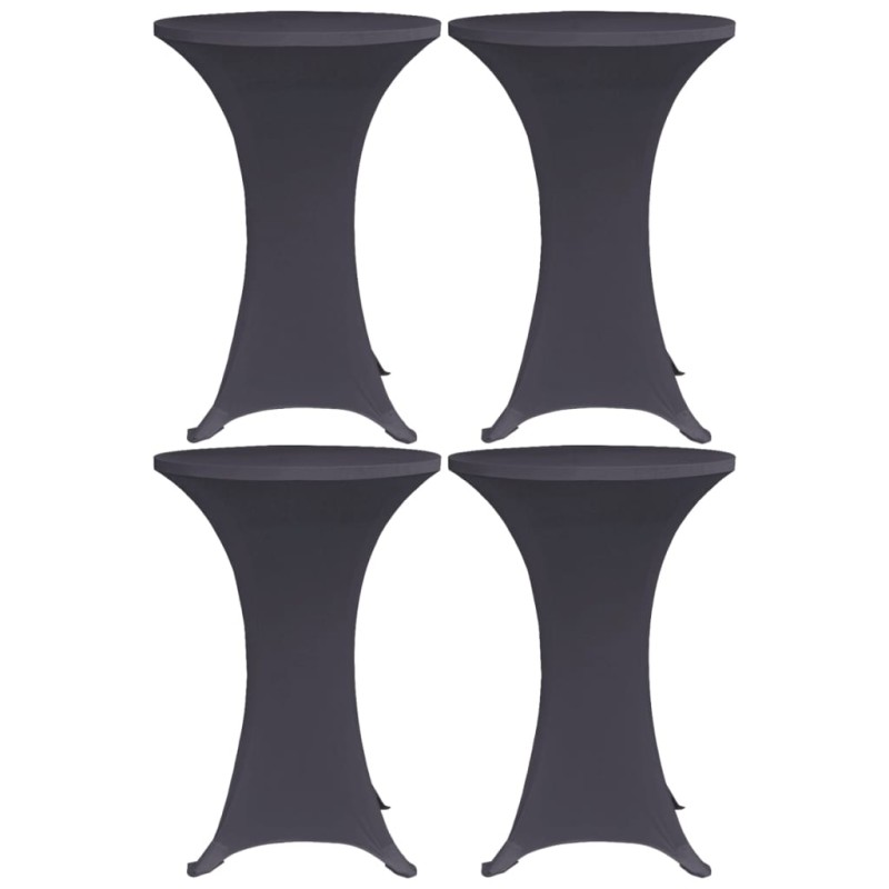 vidaXL Funda elástica para mesa 4 unidades 60 cm gris antracita vidaXL Funda elástica para mesa 4 unidades 60 cm gris antracita