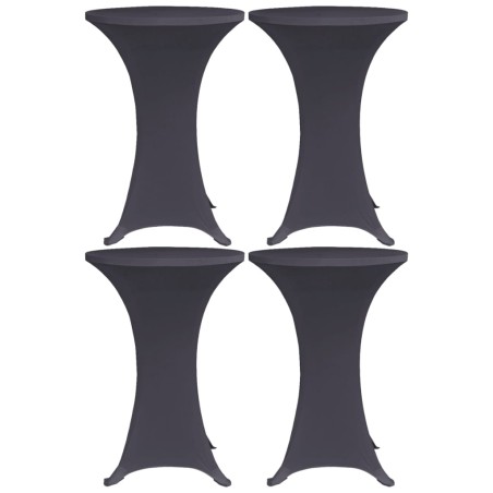 vidaXL Funda elástica para mesa 4 unidades 60 cm gris antracita