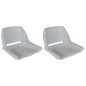 vidaXL Asiento barco respaldo plegable sin cojín 2uds gris 41x51x48 cm vidaXL Asiento barco respaldo plegable sin cojín 2uds gris 41x51x48 cm
