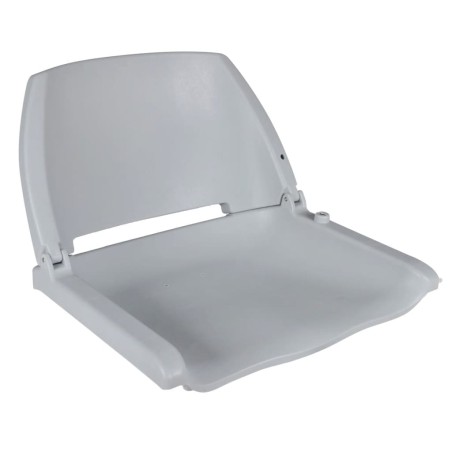 vidaXL Asiento barco respaldo plegable sin cojín 2uds gris 41x51x48 cm